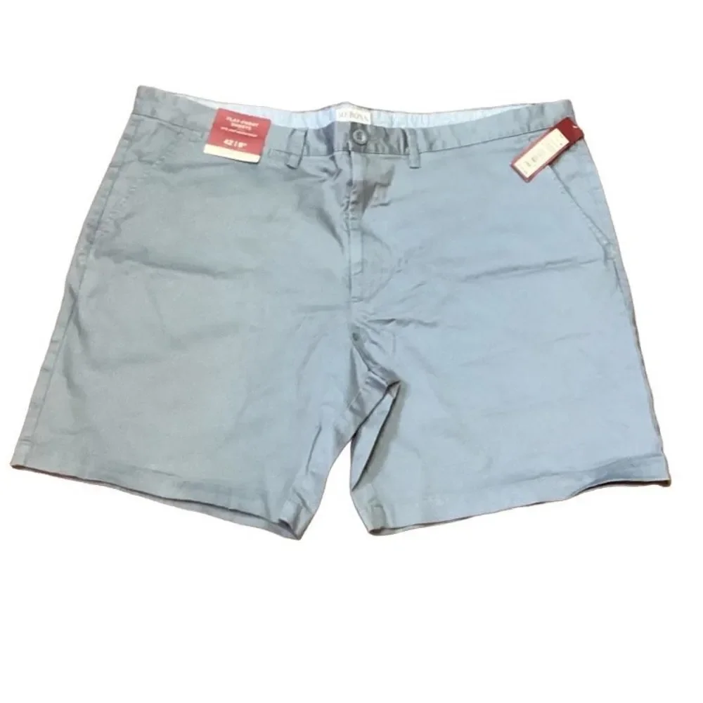 NWT Merona Flat Front Light Gray Shorts Size 42